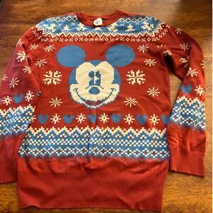 Disney Mickey Mouse Ugly Christmas Holiday Sweater Size Small/Medium